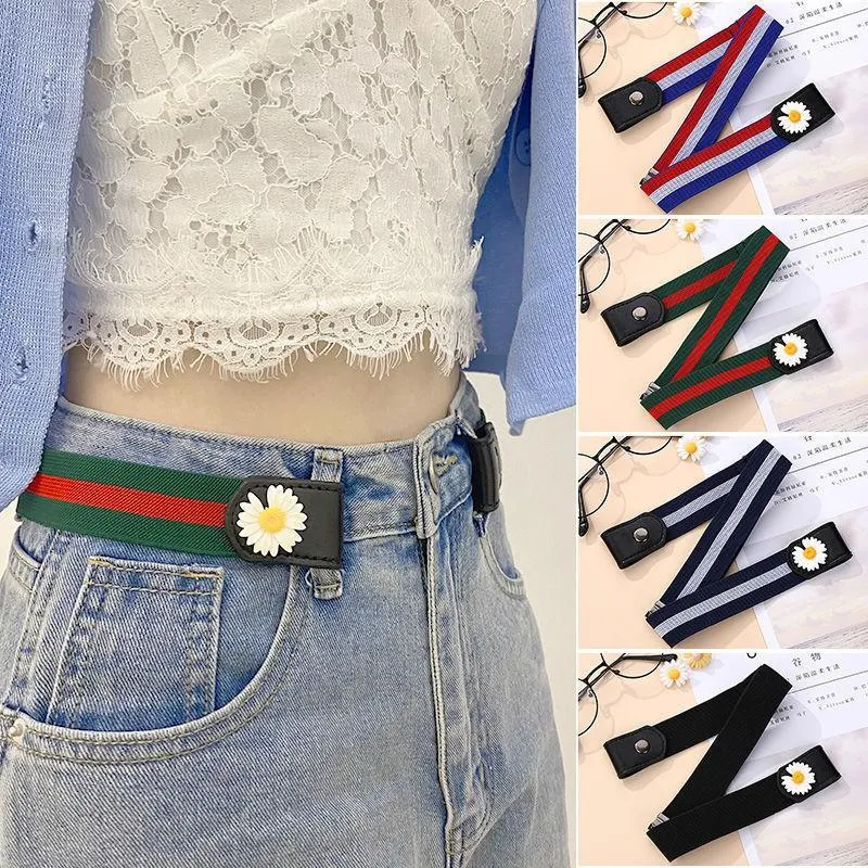Fashion Lazy Belt Stretch Belt Elastic Belt Girl Student Jeans Seamless Belt Simple Women's Belt Elastic Band Student Belt
