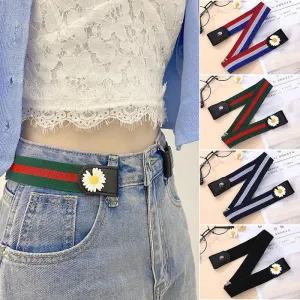 Fashion Lazy Belt Stretch Belt Elastic Belt Girl Student Jeans Seamless Belt Simple Women's Belt Elastic Band Student Belt