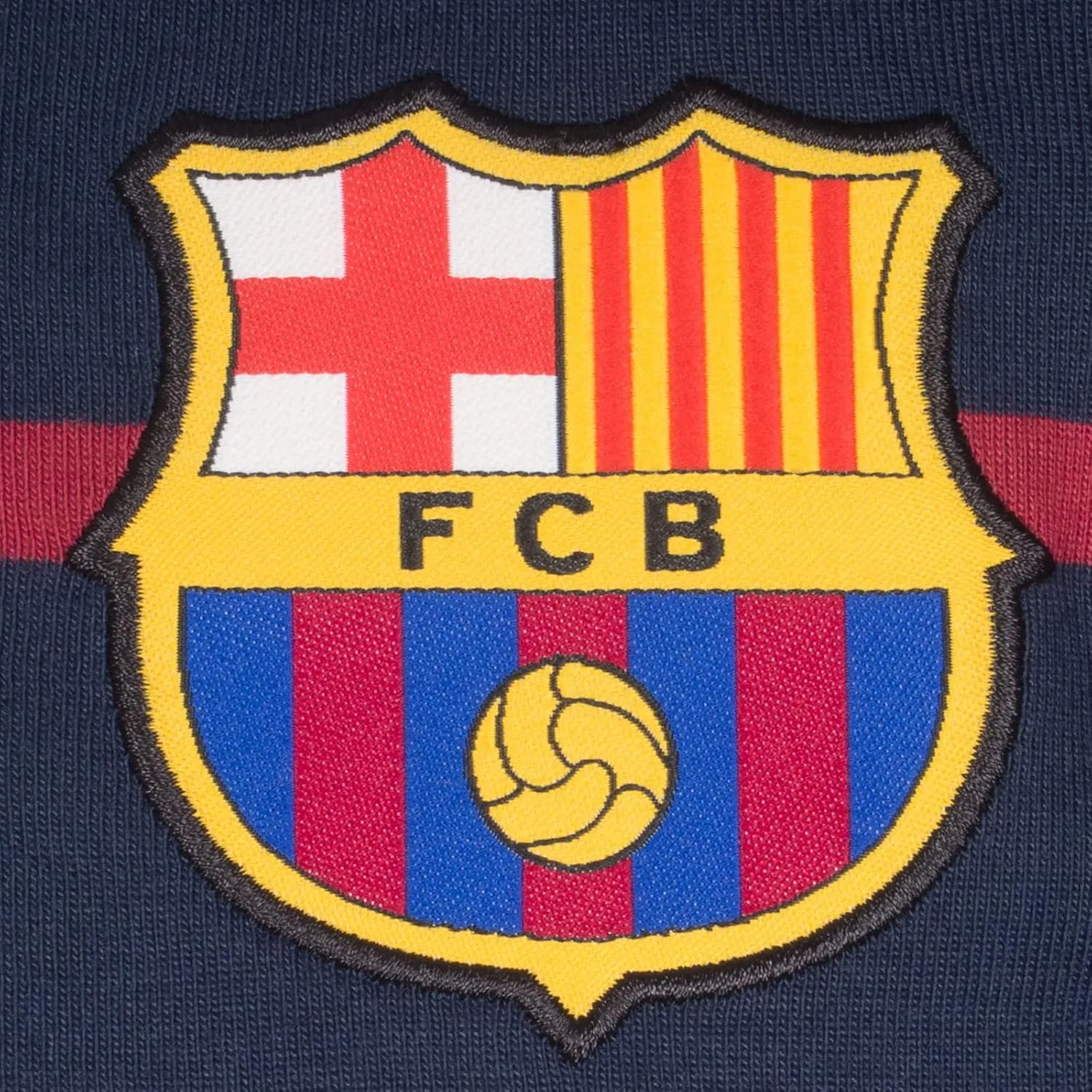 FC Barcelona Official Soccer Gift Mens Striped Polo Shirt