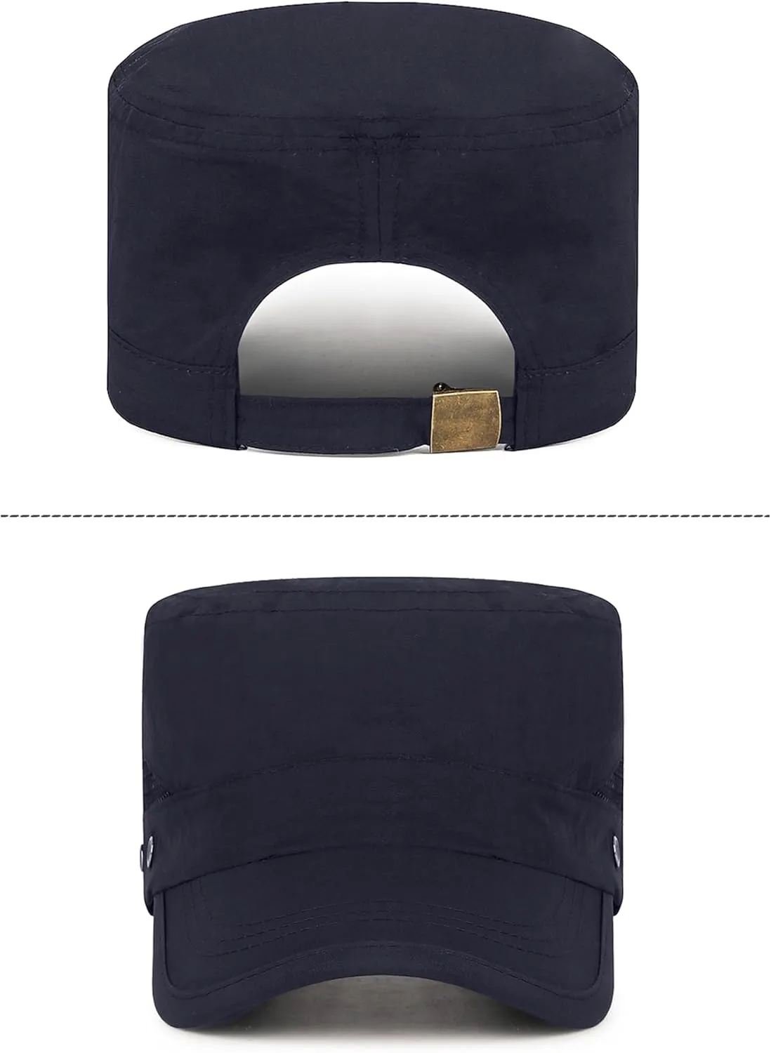FEOYA Men's Quick Dry Mesh Flat Cap Breathable Military Hat Adjustable Baseball Cap Summer Trucker Hat