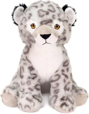 Fiesta Toys Earth Pals Snow Leopard Stuffed Animals Recycled Material Plush Keepsake Toy, Large