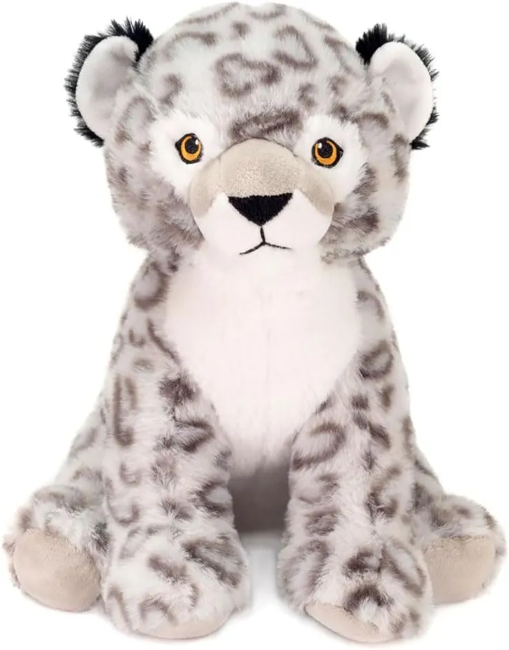 Fiesta Toys Earth Pals Snow Leopard Stuffed Animals Recycled Material Plush Keepsake Toy, Large