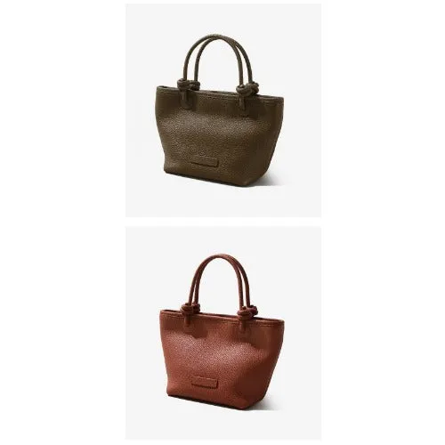 First-layer Cowhide Handbag,Knotted Design,Genuine Leather