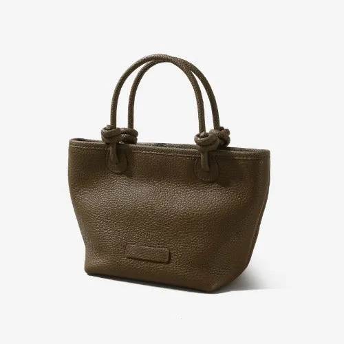 First-layer Cowhide Handbag,Knotted Design,Genuine Leather