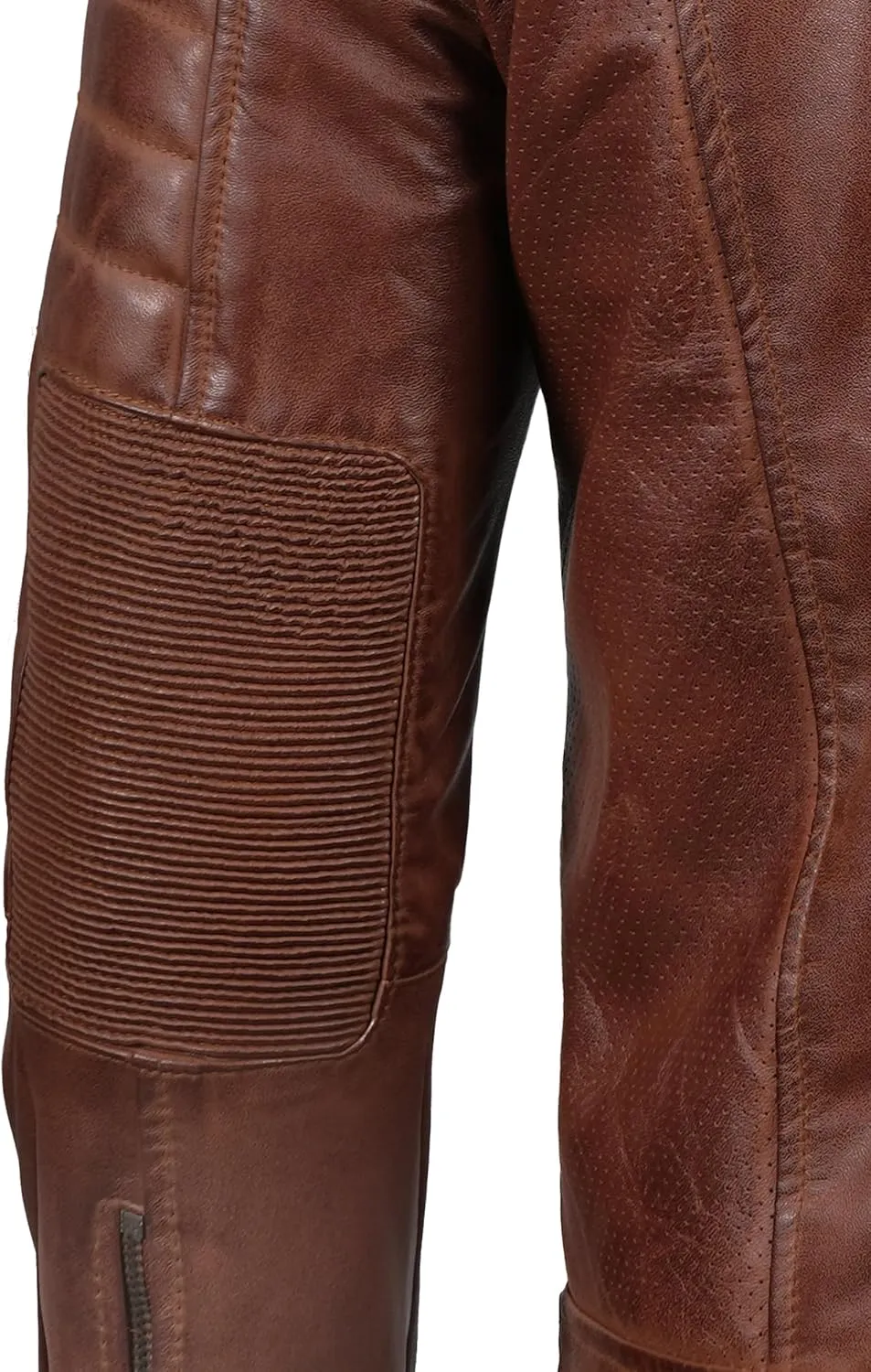 fjackets Cafe Racer Leather Jacket Men - Real Lambskin Natural Grain Leather Moto Style Jackets For Mens