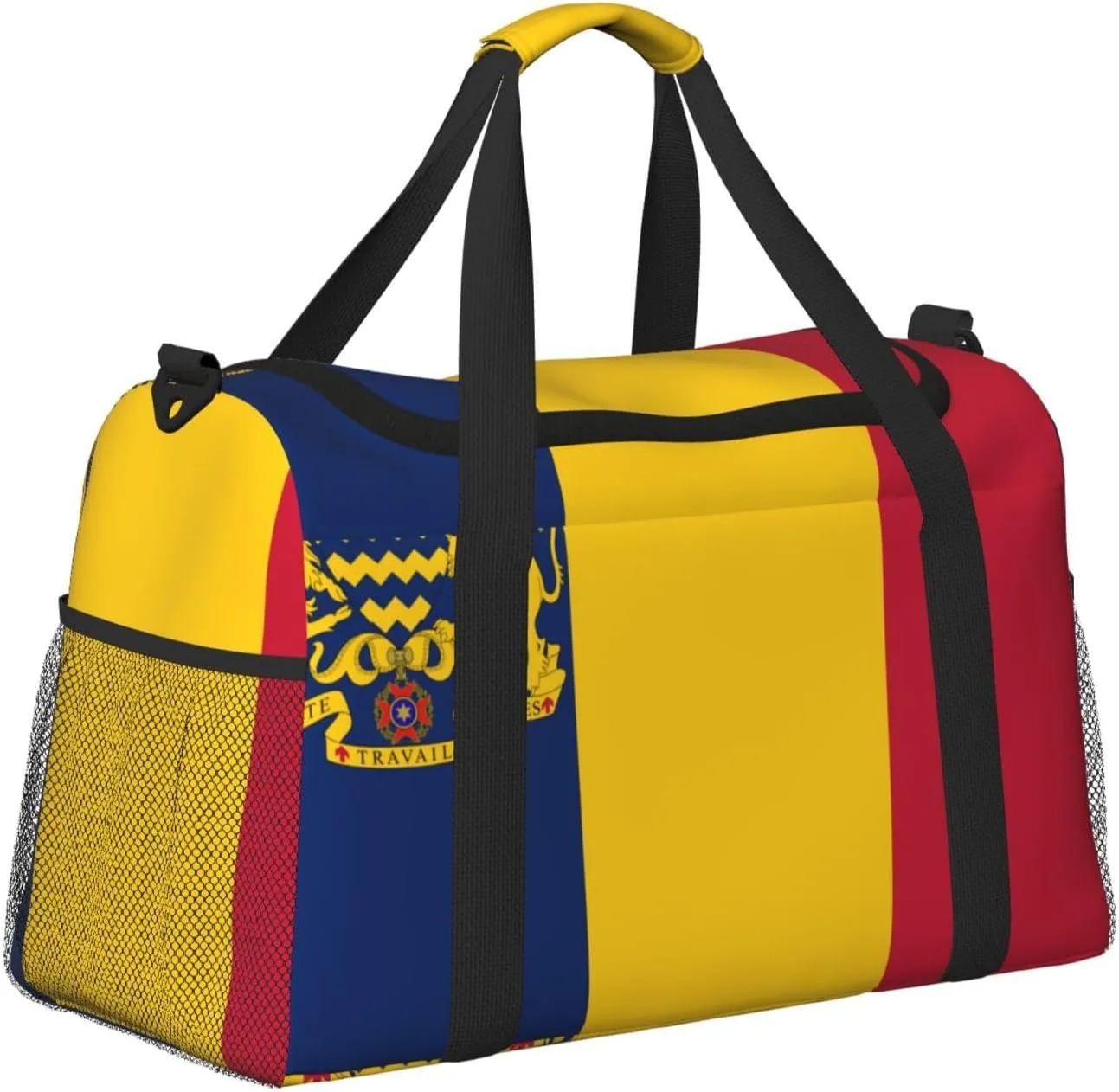 Flag Of Chad Travel Duffel Bag Large Foldable Waterproof Overnight Bag For Beach Swim Bags Pool Sports Gym