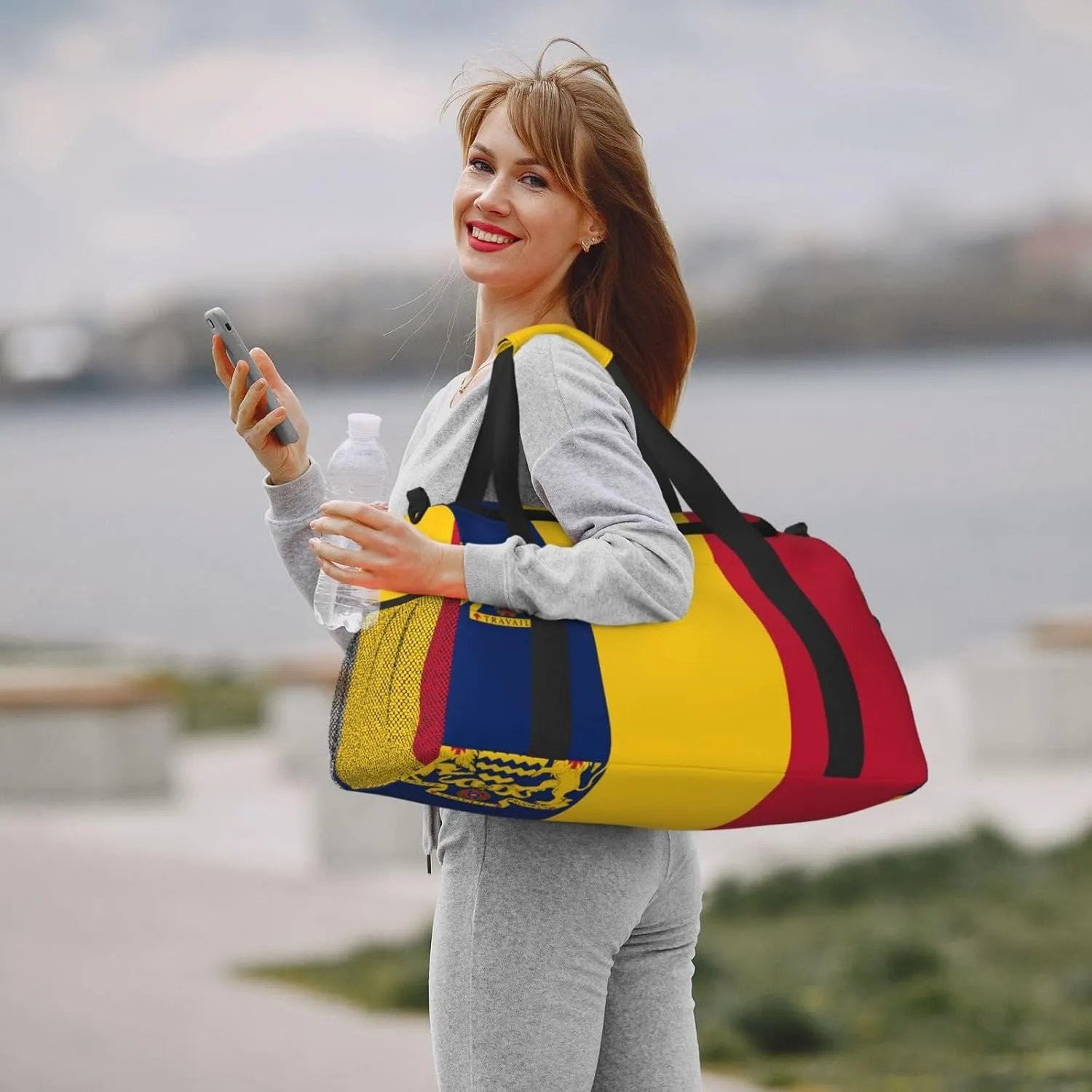 Flag Of Chad Travel Duffel Bag Large Foldable Waterproof Overnight Bag For Beach Swim Bags Pool Sports Gym