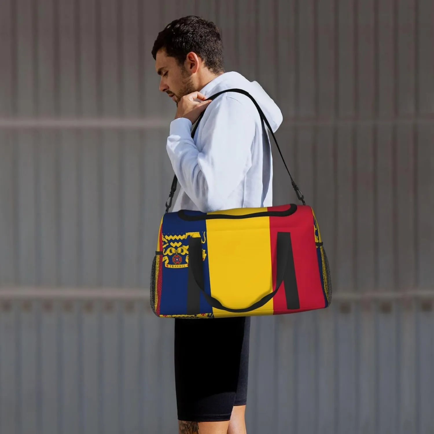 Flag Of Chad Travel Duffel Bag Large Foldable Waterproof Overnight Bag For Beach Swim Bags Pool Sports Gym