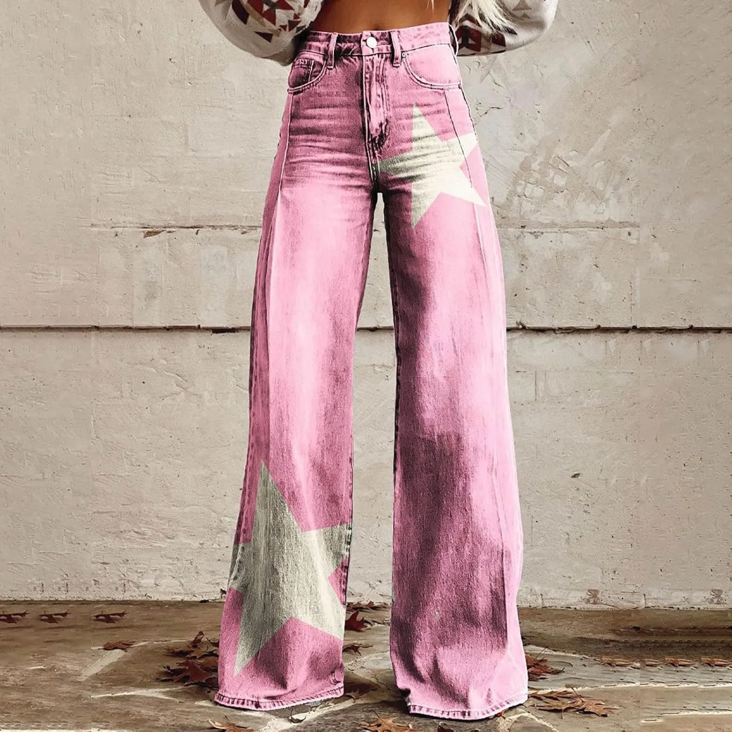 Flare Jeans for Woman Sweatpants That Look Like Jeans Vintage Pant High Waisted Jean Y2K Street Fashion Wide Leg Denim Pant