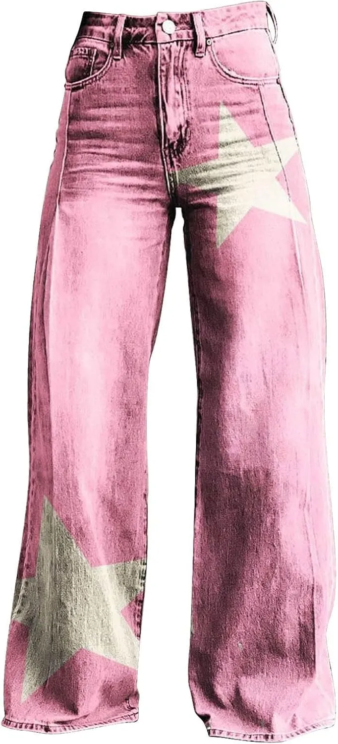Flare Jeans for Woman Sweatpants That Look Like Jeans Vintage Pant High Waisted Jean Y2K Street Fashion Wide Leg Denim Pant