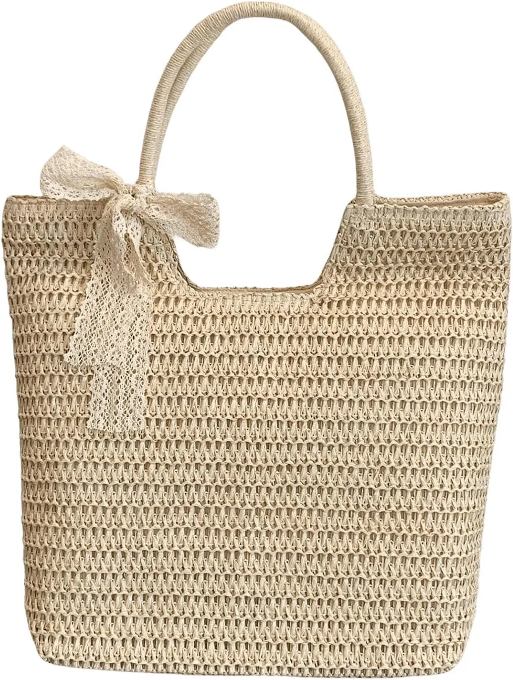 Floerns Women's Large Straw Hobo Bag Retro Handbag Summer Beach Handle Tote Bag