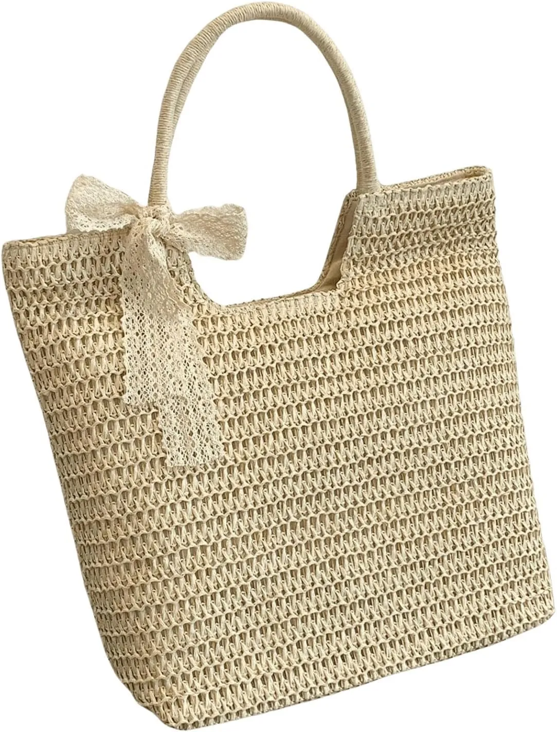 Floerns Women's Large Straw Hobo Bag Retro Handbag Summer Beach Handle Tote Bag