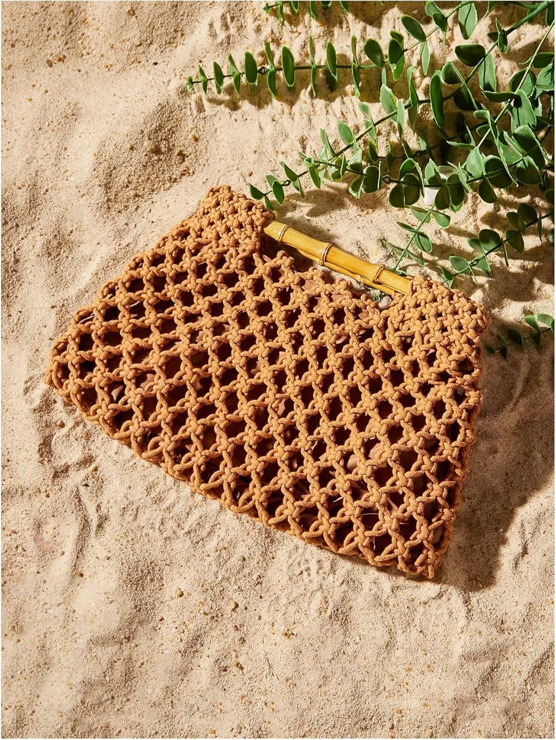Floerns Women's Straw Bag Handle Beach Clutch Purse Hobo Handbag