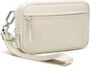 FODOKO Wristlet wallets for women Nylon Quilted Wallet with 4 Zippers,Travel Credit Card,Holder Cell Phone Organizer,coin purse
