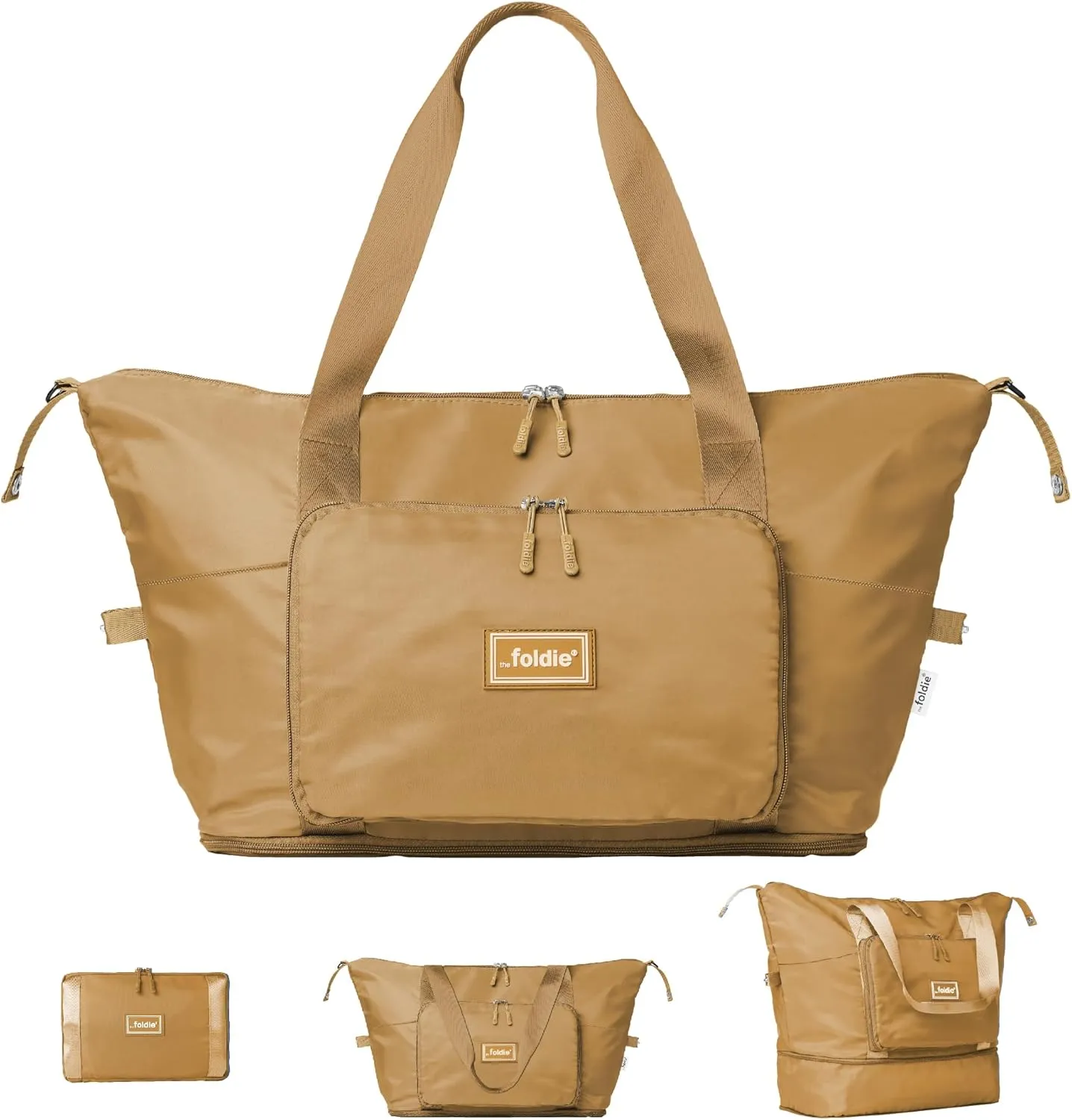 Foldable Travel Tote Bag for Women - 40L Weekender Bag with Multiple Pockets - Carry On Personal Item Travel Bag