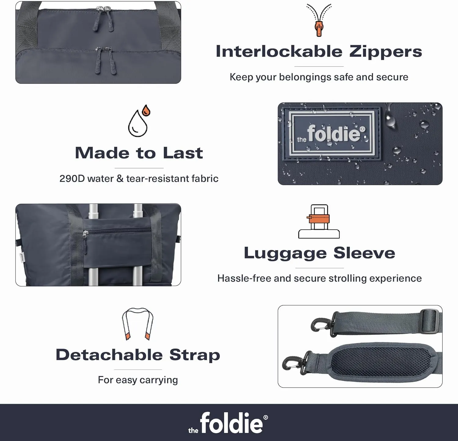 Foldable Travel Tote Bag for Women - 40L Weekender Bag with Multiple Pockets - Carry On Personal Item Travel Bag