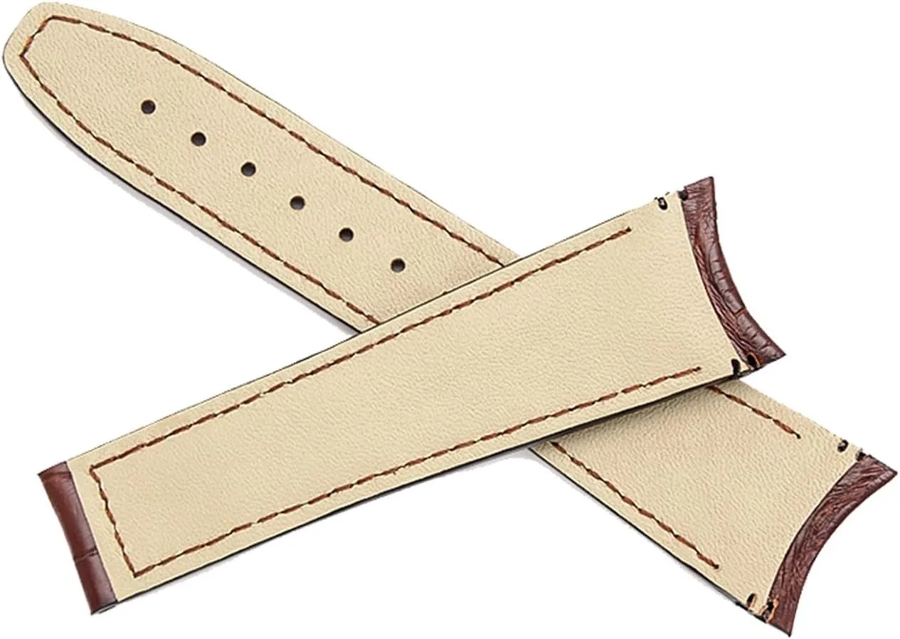 for Frederique Constant Century old Elegant Series FC-303C6B4/303V6B4 Genuine Calf Skin Leather Watch Bands Compatible Rowing Series FC-330 RM6B4/RM6B6, 23mm Curved End Double Spring Bars Men Straps