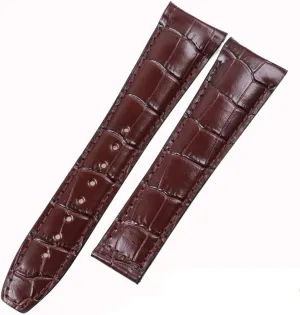 for Frederique Constant Century old Elegant Series FC-303C6B4/303V6B4 Genuine Calf Skin Leather Watch Bands Compatible Rowing Series FC-330 RM6B4/RM6B6, 23mm Curved End Double Spring Bars Men Straps