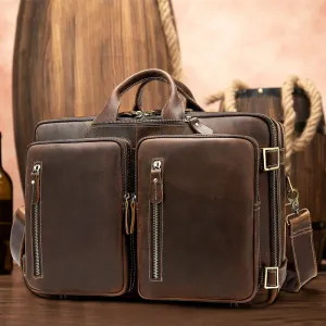 For Leather Leather Men Document Business Men Office Genuine Men's Beautifully designed 432 14inch Sophisticated Bags Laptop Handbag Men's Bag Briefcases Bag