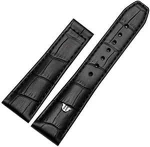 for Maurice Lacroix Eliros watchband First Layer Calfskin 20mm 22mm with Folding Buckle Black Brown Cow Genuine Leather Strap
