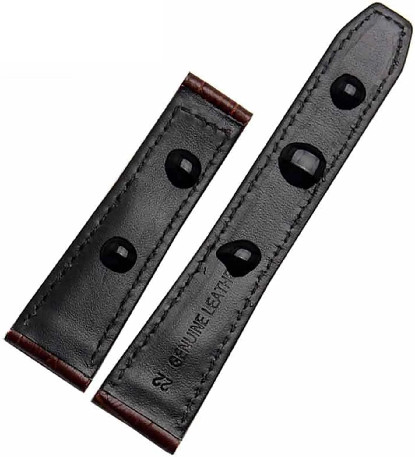 for Maurice Lacroix Eliros watchband First Layer Calfskin 20mm 22mm with Folding Buckle Black Brown Cow Genuine Leather Strap