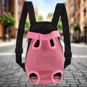 Fred’s Stylish Pink Pet Carrier Backpack – Lightweight, Ventilated, and Perfect for Adventures