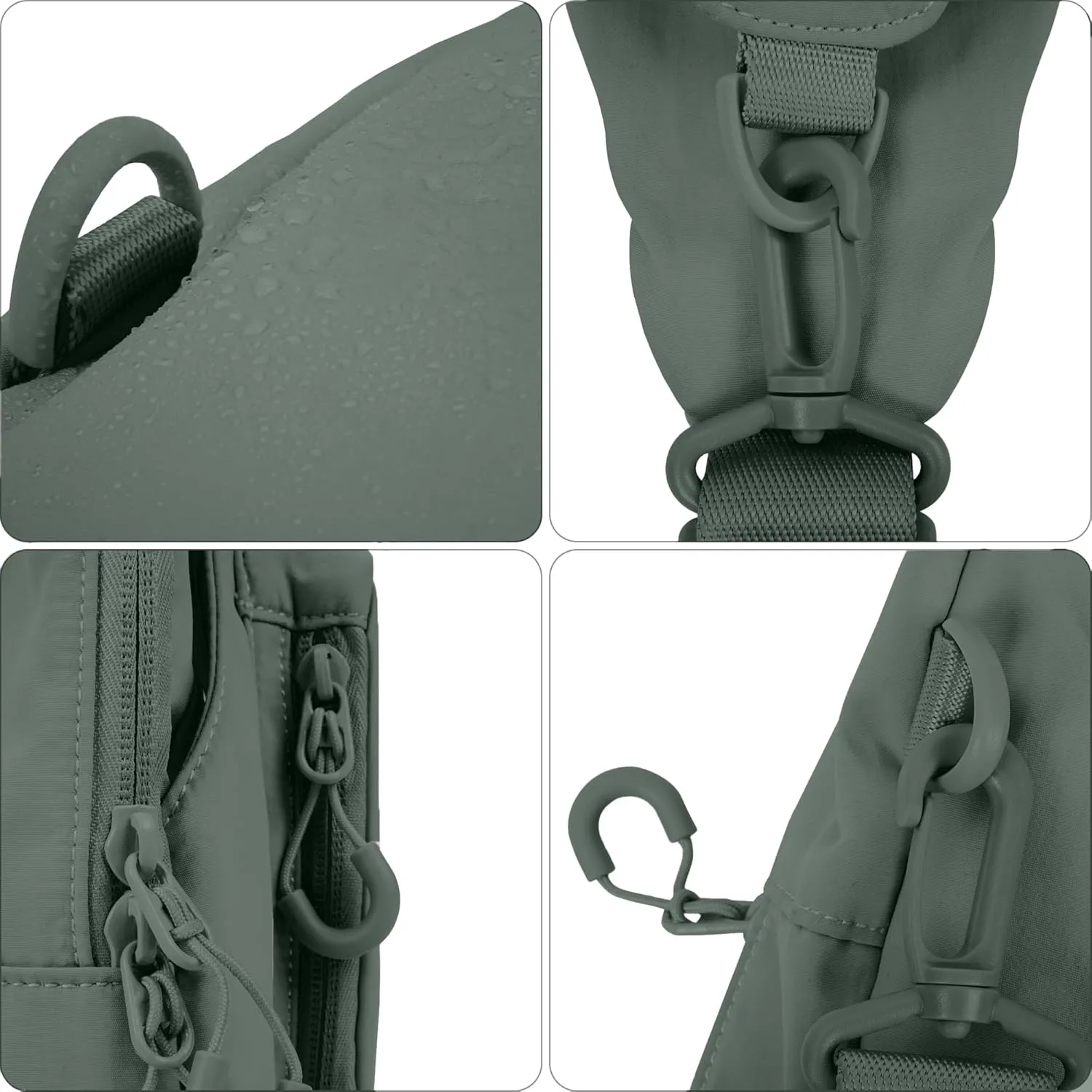 FREE ROCK Small Crossbody Bag Mini Nylon Sling Bag Cross Body Bag Chest Bag For Outdoors Hiking Traveling For Women Men (Green)