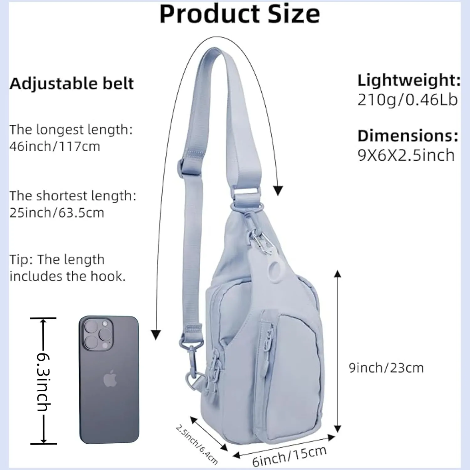 FREE ROCK Small Crossbody Bag Mini Nylon Sling Bag Cross Body Bag Chest Bag For Outdoors Hiking Traveling For Women Men (Grey)