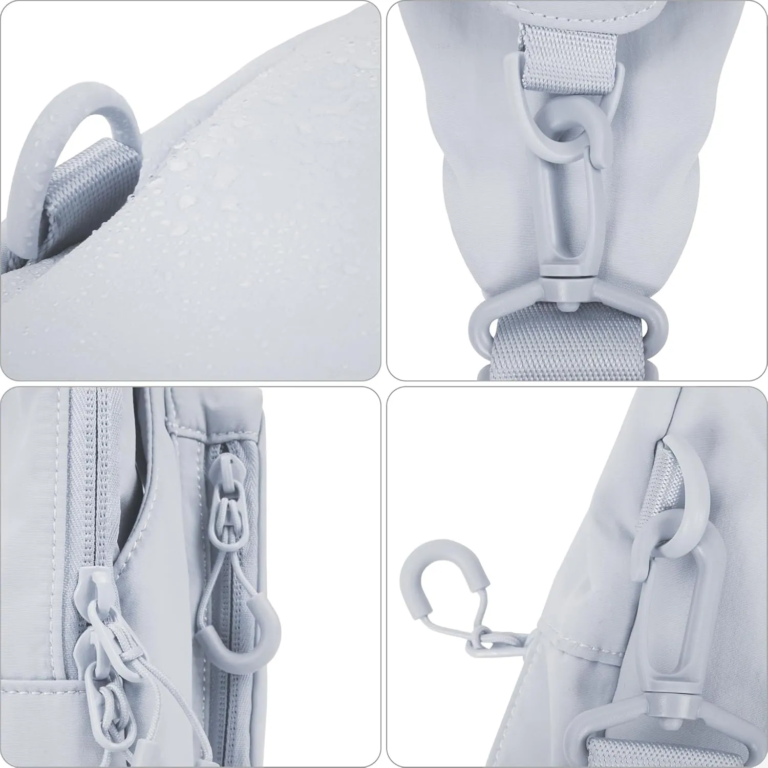 FREE ROCK Small Crossbody Bag Mini Nylon Sling Bag Cross Body Bag Chest Bag For Outdoors Hiking Traveling For Women Men (Grey)