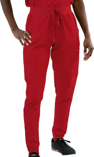FUBU Women's Slim Fit High Waisted Jogger Yoga Scrub Pant Medical Nursing Uniform