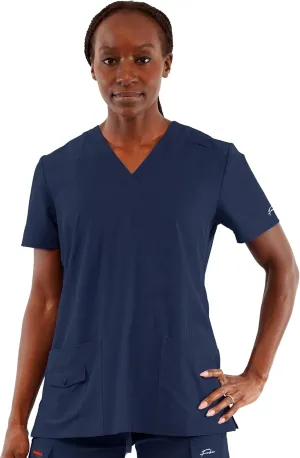 FUBU Women's V-Neck Scrub Top Medical Nursing Uniform