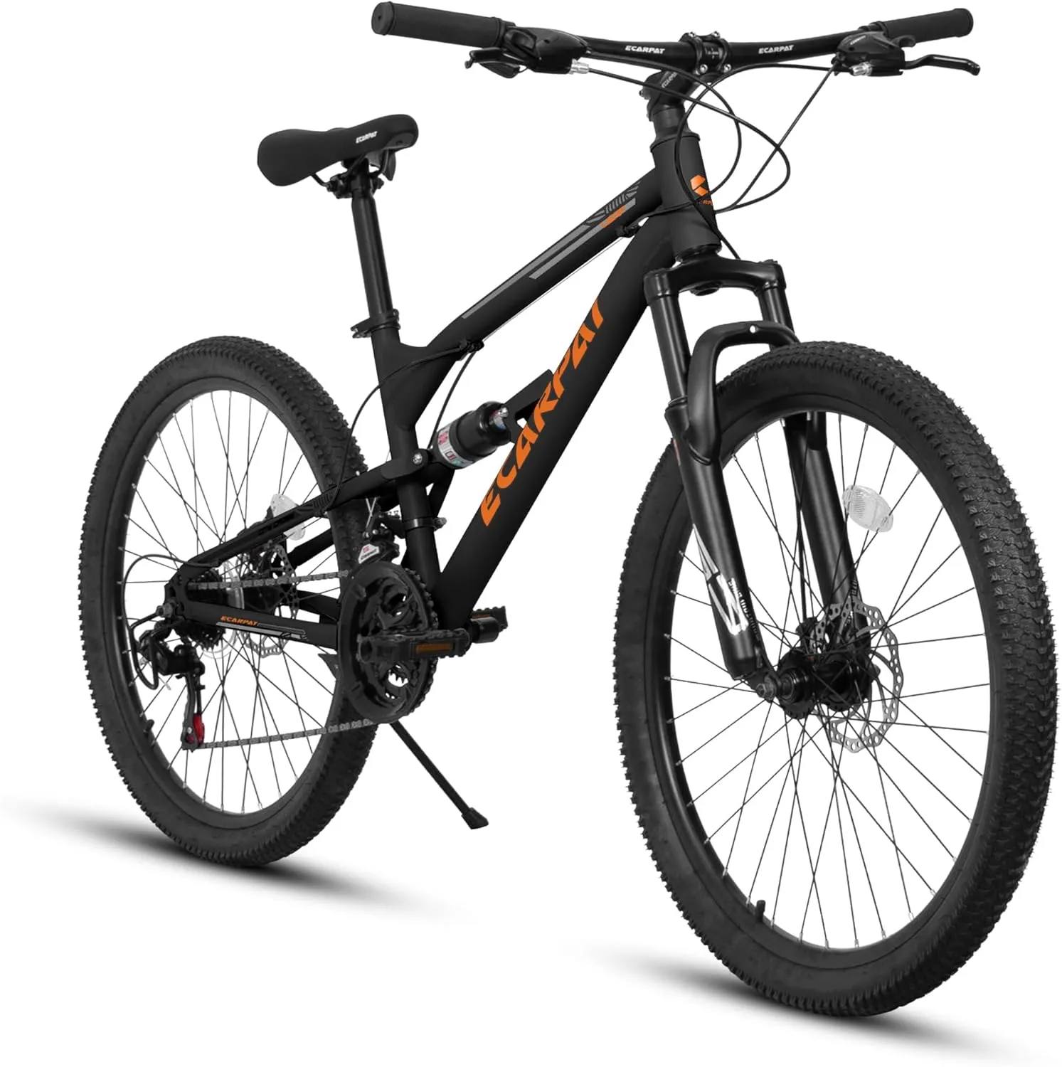 Full Dual Suspension Mountain Bike 24/26/27.5 Inch, Mountain Bike for Mens Womens, Student Work with 21-Speed Disc Trail Commuter City Snow Bicycles