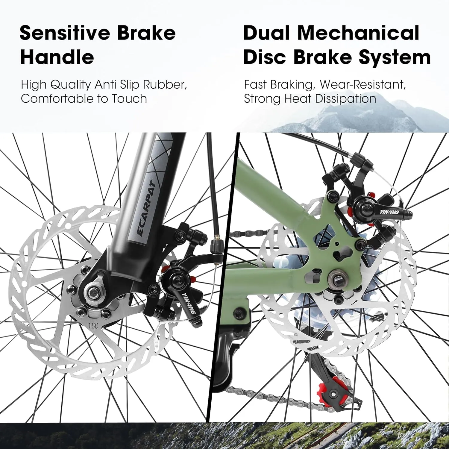 Full Dual Suspension Mountain Bike 24/26/27.5 Inch, Mountain Bike for Mens Womens, Student Work with 21-Speed Disc Trail Commuter City Snow Bicycles