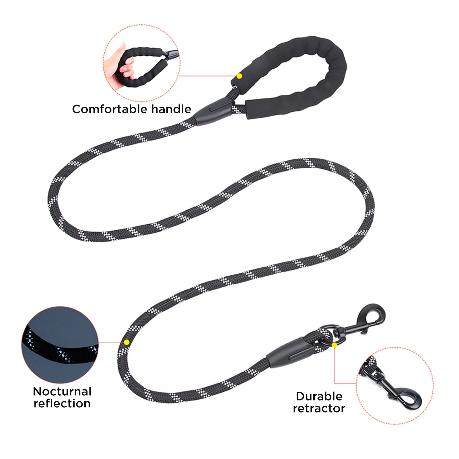 Furbulous Tactical Dog Harness Adjustable No Pull Pet Harness Reflective Working Training Dog Harness with 1.5m Lead - Khaki Medium
