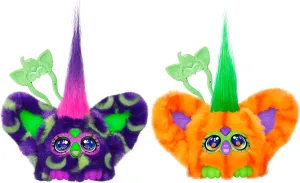 Furby Furblets 2 Pack of Fall Edition Mini Friends Trick-Ee & Boo-Kin, Electronic Halloween Plush Toys for Girls & Boys 6 , Multicolor (Amazon Exclusive)
