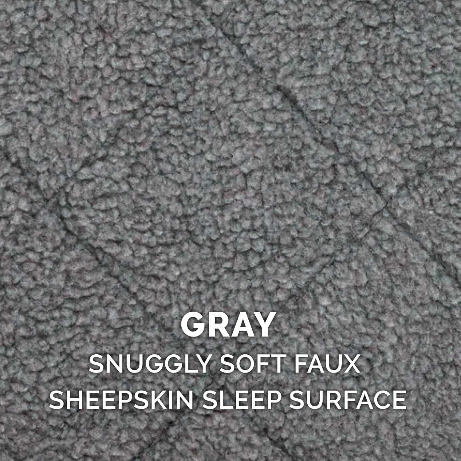 Furhaven Dog Bed for Large/Medium Dogs, 100% Washable, Sized to Fit Crates - Sherpa Fleece Bolster Crate Pad - Gray, Large