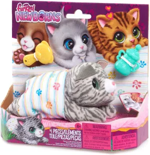 furReal Newborns Kitty Interactive Pet, Small Plush Stuffed Animal Cat with Sounds and Movement, Kids Toys for Ages 4 Up by Just Play