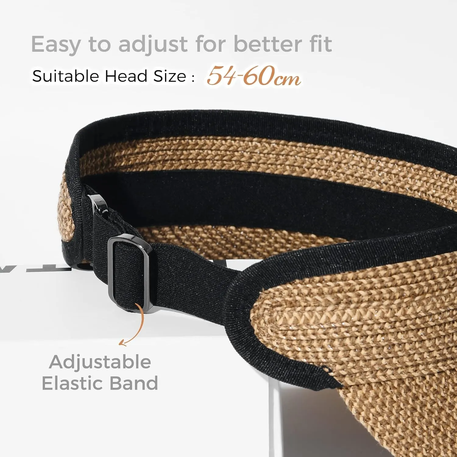 FURTALK Womens Sun Visor Hat Straw Sun Visors for Women Summer Packable Ponytail Beach Hats for Women Travel UPF 80 