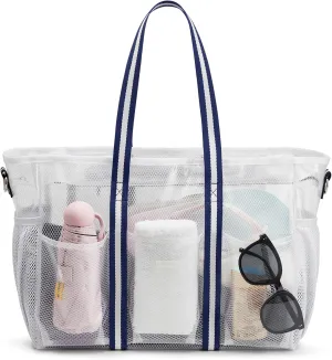 G4Free Waterproof Beach Tote Pool Bags for Women, Large Capacity Tote Bag With Wet Compartment for Weekender Travel