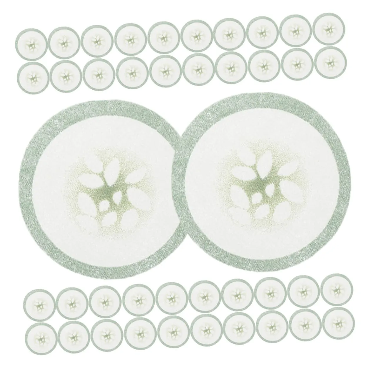 Gatuida 200pcs Cucumber Print Eye Masks Non Woven Eye Care for Dark Circles Puffiness and Skin Hydration