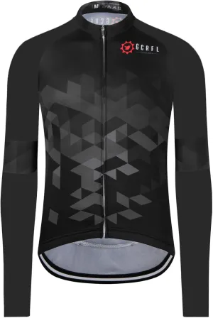 GCRFL Men's Cycling Jersey Long Sleeve Biking Shirt with 3 1 Zipper Pocket Breathable Quick Dry Bicycle Jersey