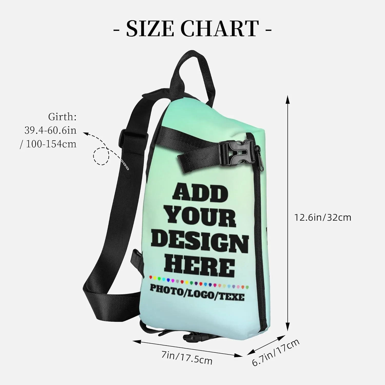 Generic Custom Sling Bag Personalized Shoulder Daypacks Crossbody Bags Leisure Sports Outdoor