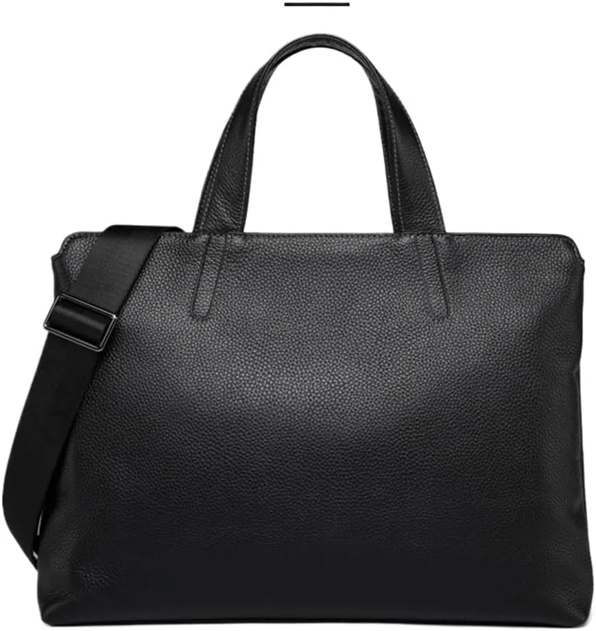 Genuine Leather Handbag Business Casual Horizontal Bag Bag Layer Cowhide Large Capacity Briefcase