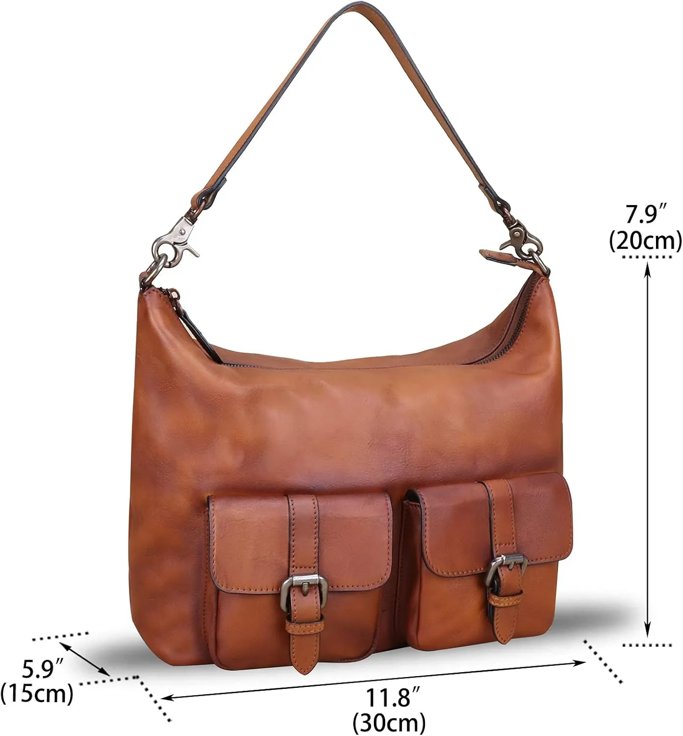 Genuine Leather Handbags for Women Handmade Purses Top Handle Shoulder Bags Vintage Style Real Leather Crossbody Hobo Satchel