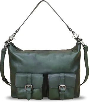 Genuine Leather Handbags for Women Handmade Purses Top Handle Shoulder Bags Vintage Style Real Leather Crossbody Hobo Satchel