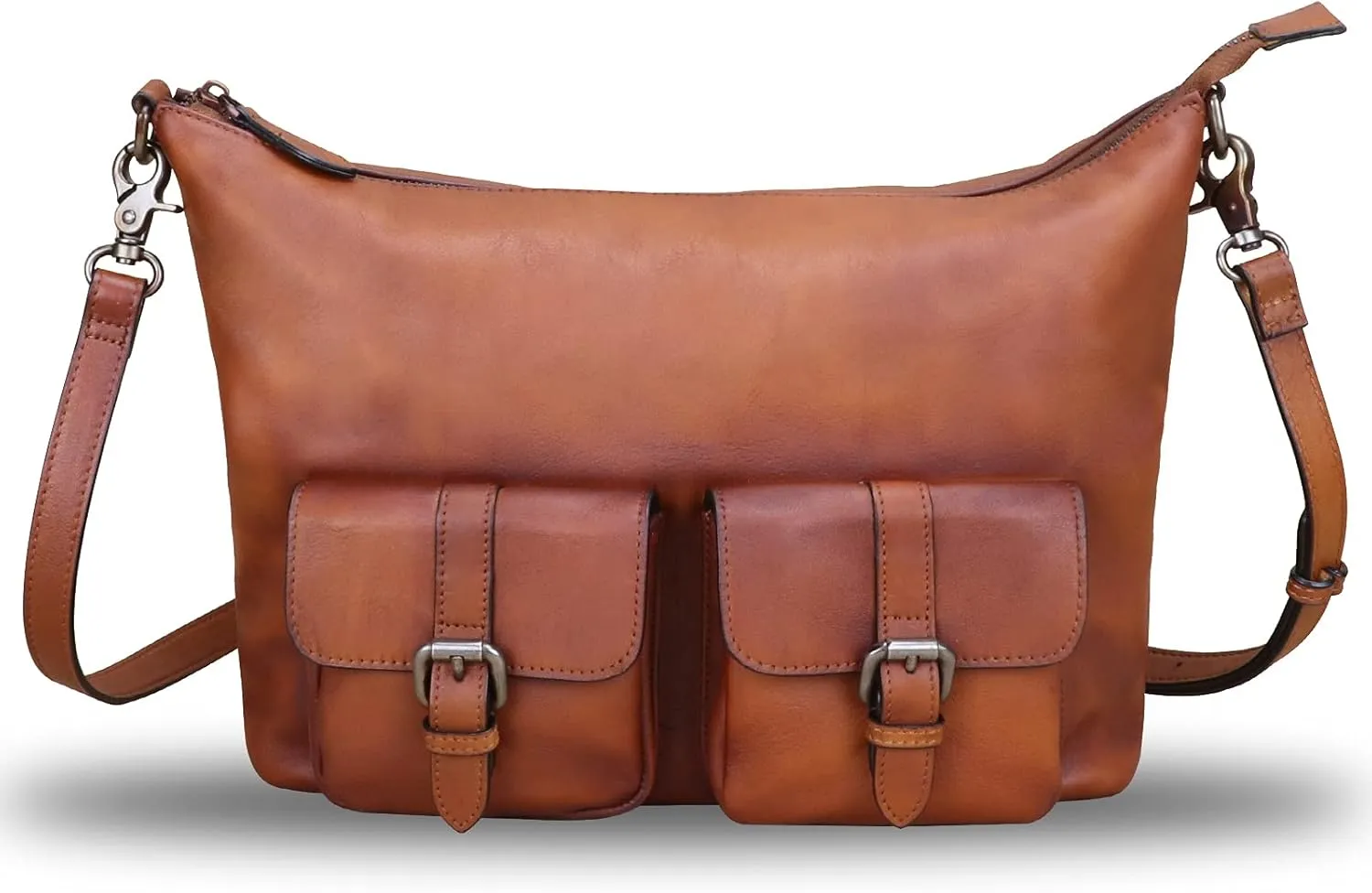 Genuine Leather Handbags for Women Handmade Purses Top Handle Shoulder Bags Vintage Style Real Leather Crossbody Hobo Satchel