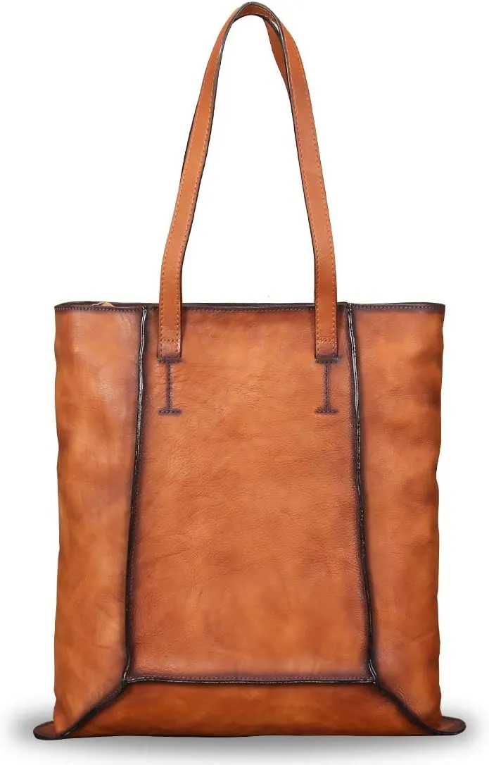 Genuine Leather Large Shoulder Bag Tote Bag for Women Vintage Real Leather Purses and Handbags Satchel Bags