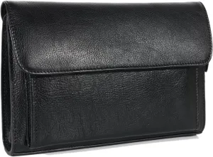 Genuine Leather Men Clutch Bags Purse Handbags Business Zipper Wallet Travel Bag