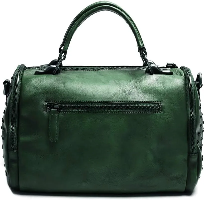 Genuine Leather Purses and Handbags for Women Vintage Handmade Leather Top Handle Shoulder Bag Crossbody Satchel Purse