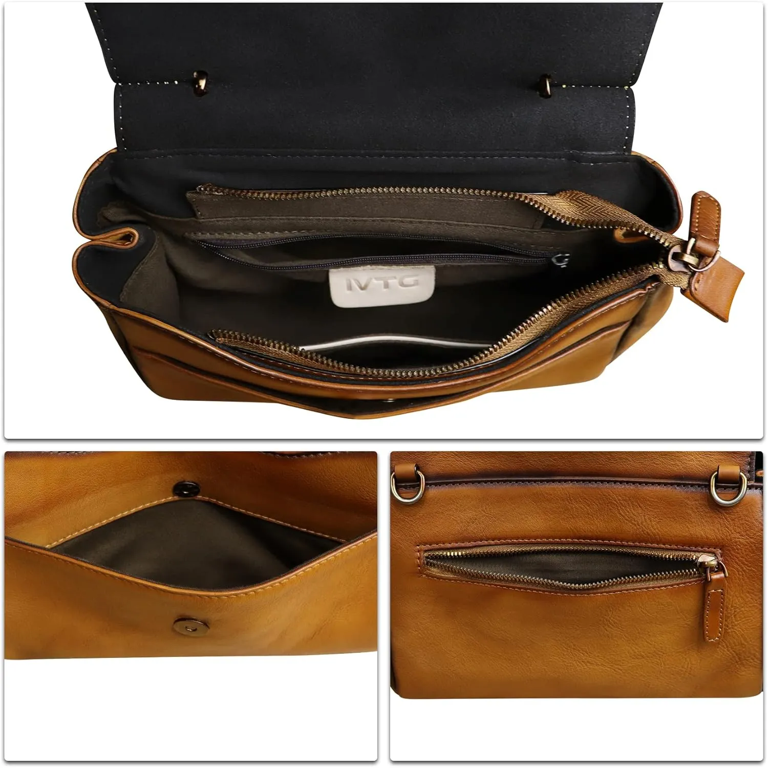 Genuine Leather Satchel for Women Crossbody Bags Handmade Vintage Top Handle Handbags Purse